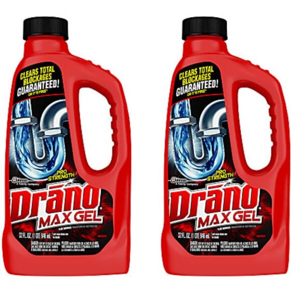 Drano Max Gel Clog Remover 32 Oz - Pack of 2 - Picture 1 of 7